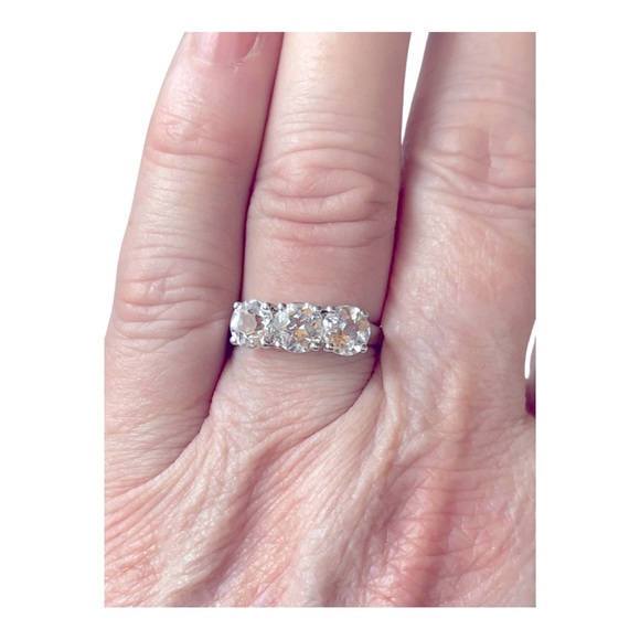 3 Stone Channel High Set Diamond Ring 2.5ct Sterling SOLD!!! - Picture 2 of 16
